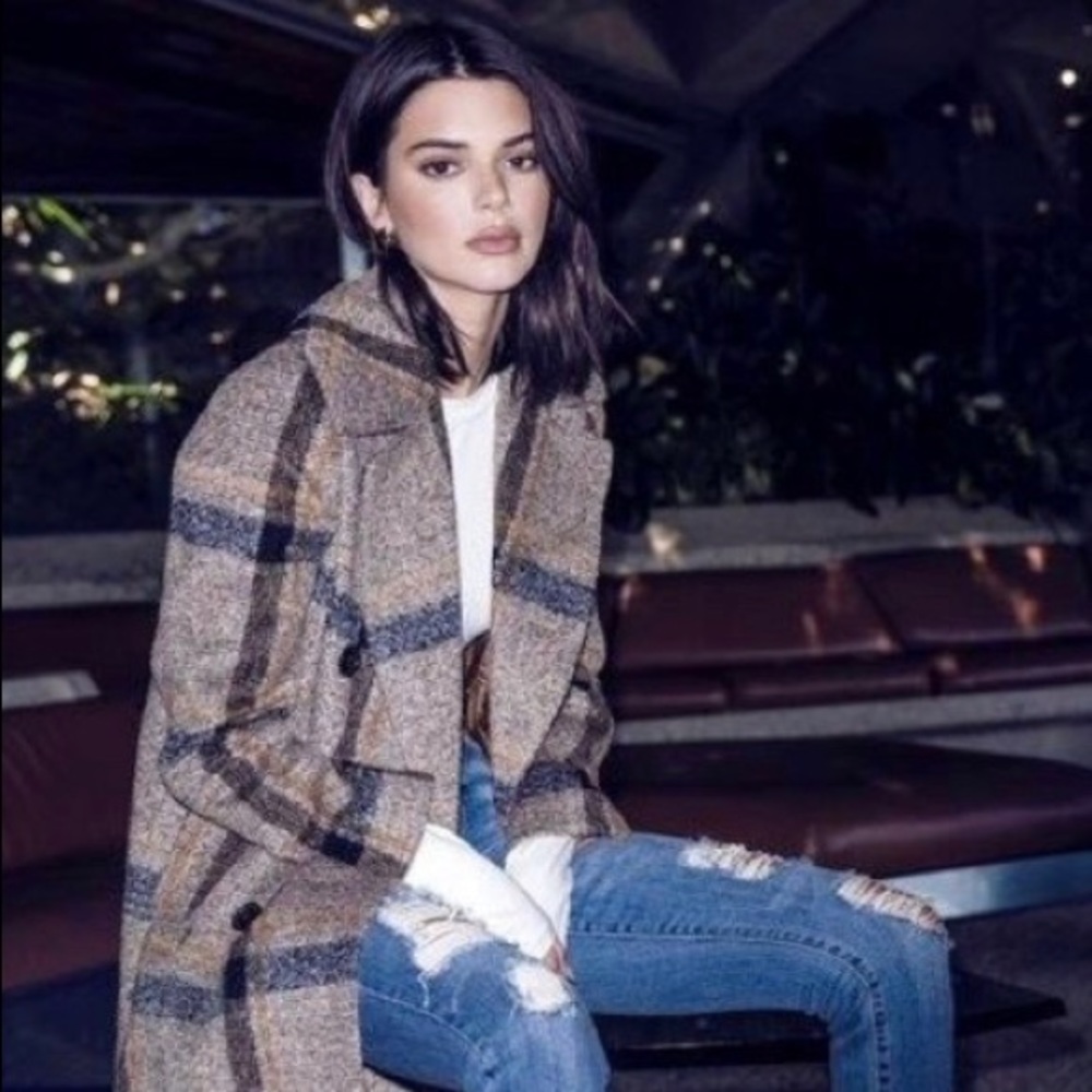Kendall + Kylie Double Breasted Wool Coat